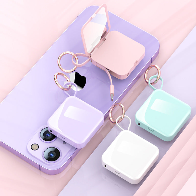 Keychain Phone Charger With Mirror