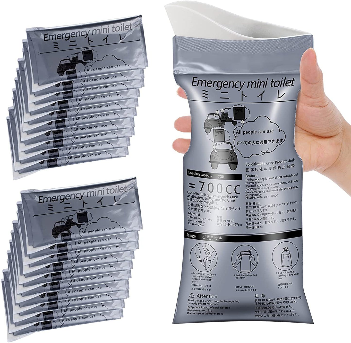 Disposable Portable Emergency Urine Bag