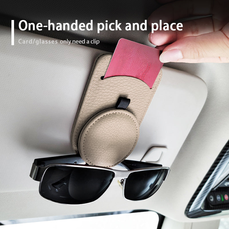 Sunglasses & Card Holder For Car Visor