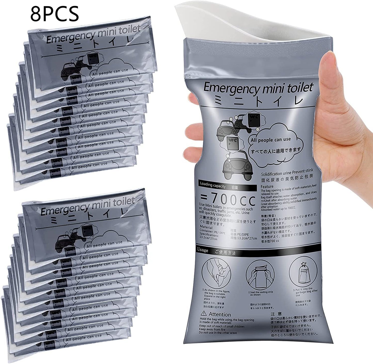 Disposable Portable Emergency Urine Bag